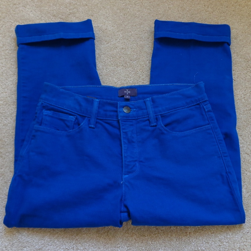 NYDJ Cuffed Capri Jeans Blue